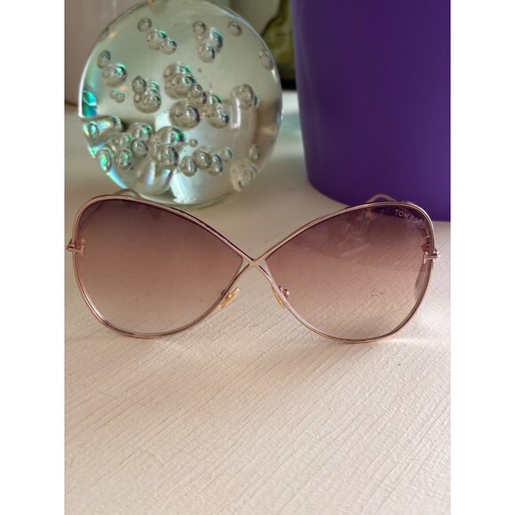 Tom Ford Accessories - Tom Ford Butterfly Sunglasses Gold & Brown TF842